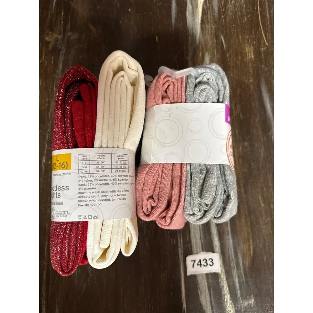 Girls tights size 12-16 4 pair